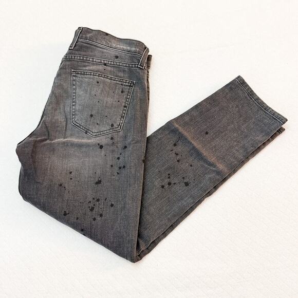 Current Elliott The Fling Black Tinder Straight Leg Denim Size 27 - Picture 2 of 9